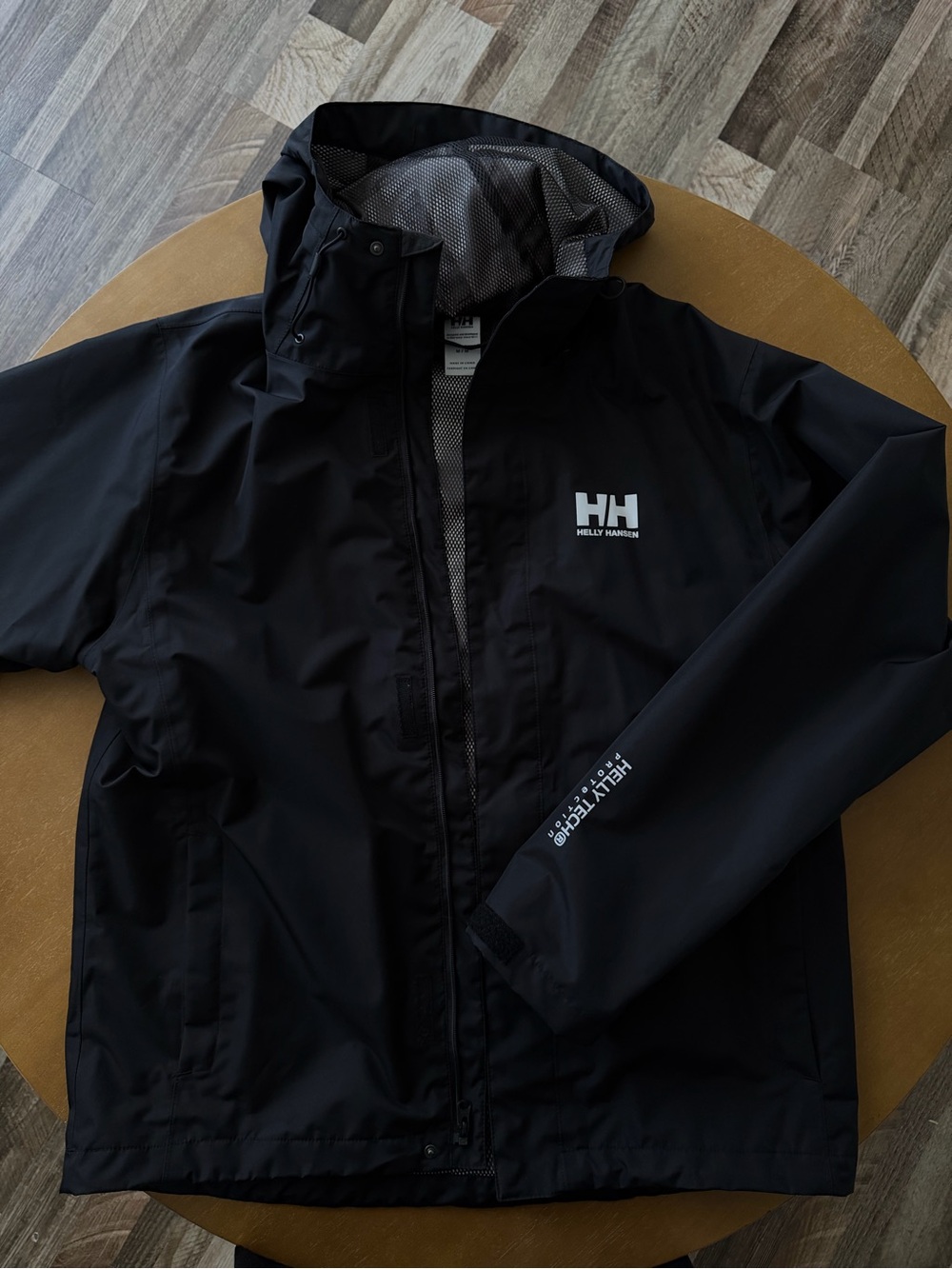Helly Hansen Black Men's Rain Jacket with Hood